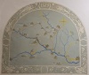 08 Franjo Stiplovsek, Zemljevid hrvaško-slovenskega kmeckega upora 1573, stenska poslikava, 1959. Foto arhiv PMB