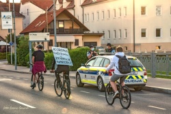 Protesti so med drugim potekali tudi v Brežicah (Foto: arhiv DL; F. Šavrič)