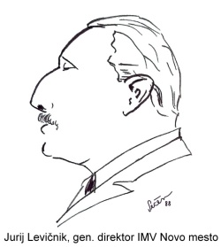 Jurij Levičnik, portretna karikatura (Avtor: Ernest Sečen)