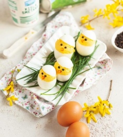 Velikonočna nadevana jajca - piščančki; hitro in preprosto
