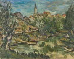 Lamut, Novo mesto, olje na platnu, 62 x 76 cm, 1954